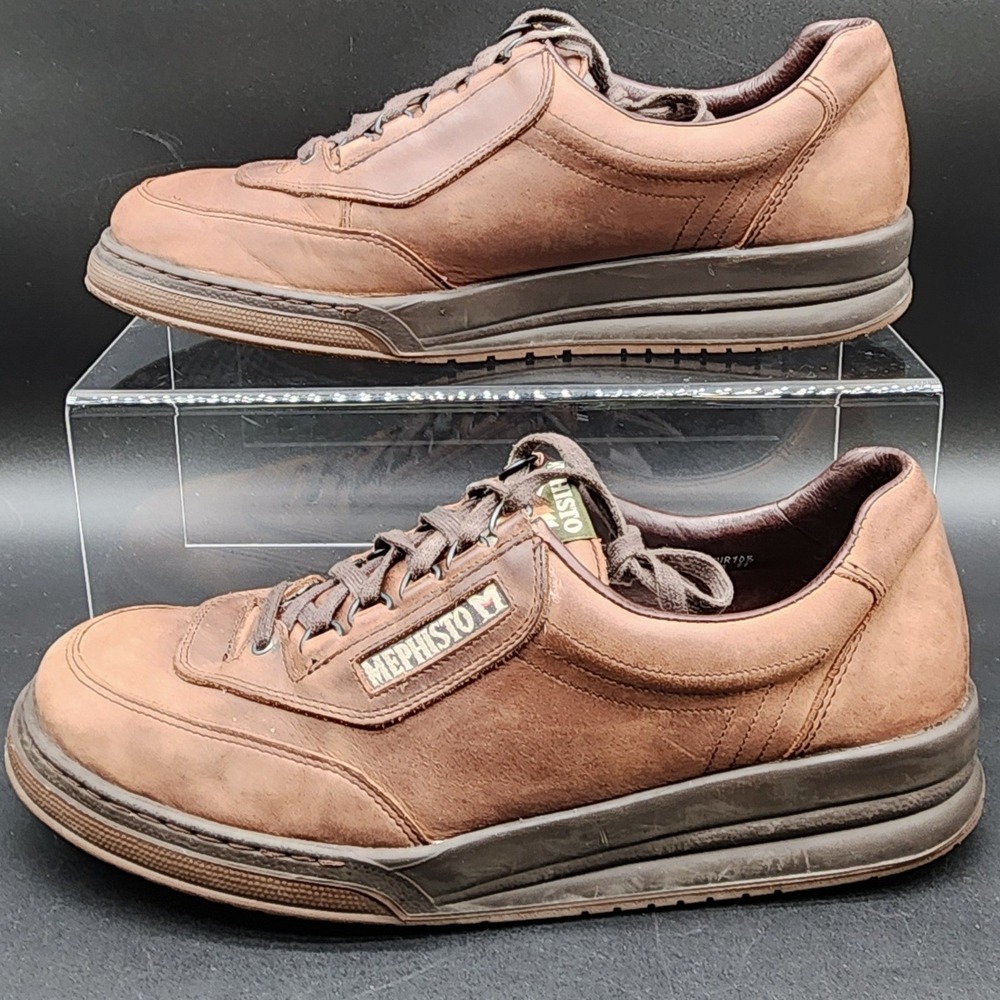 Mephisto 11 Brown Leather Match Walking Shoes Comfort Orthopedic Casual Sneakers
